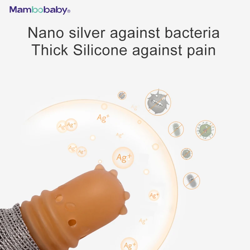 Mambobaby Baby Anti-Bite Gloves With Silicone Finger Cots Stop Hand Biting Prevent Fingers Sucking  Nail Bite Protection Teacher 4
