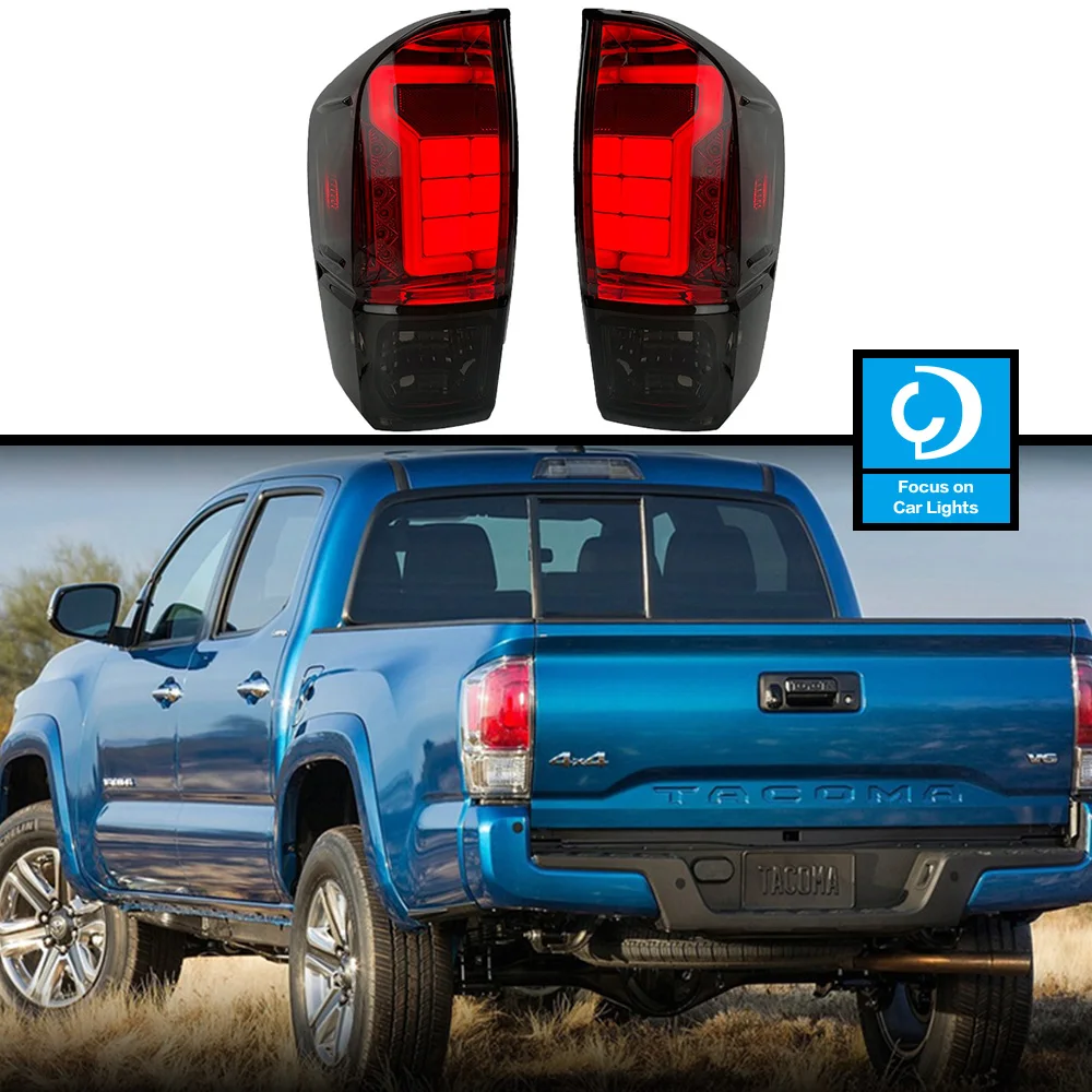

Taillights Styling For Toyota Tacoma 2016-2019 Tail Light LED DRL Running Signal Brake Reversing Parking Lighthouse Facelift