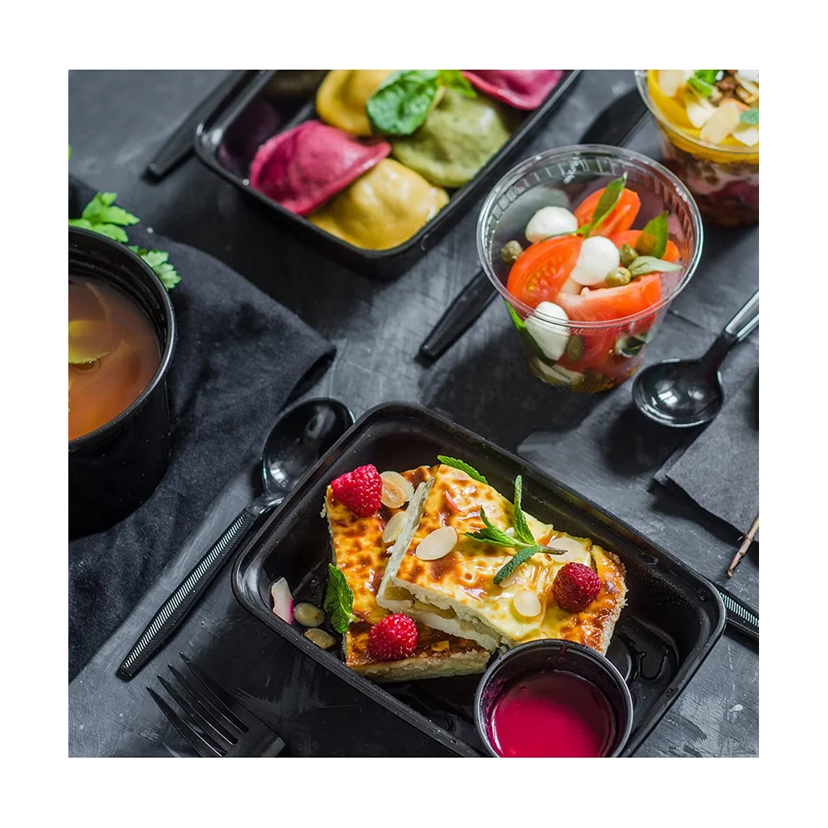 50-Pack Meal Prep Containers Reusable To-Go Food Containers Plastic Bento Boxes Food Storage Lunch Box