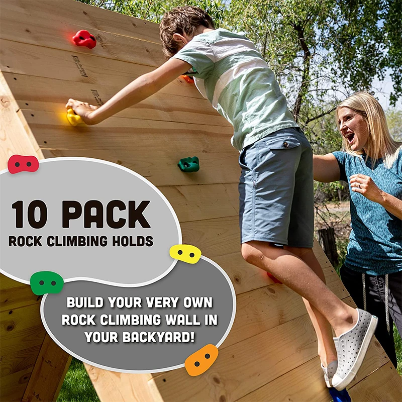 Kids Climbing Holds Children Assorted Rock climbing holds Indoor outdoor Kids playground Build Mounting hardware kit DIY Rock wall