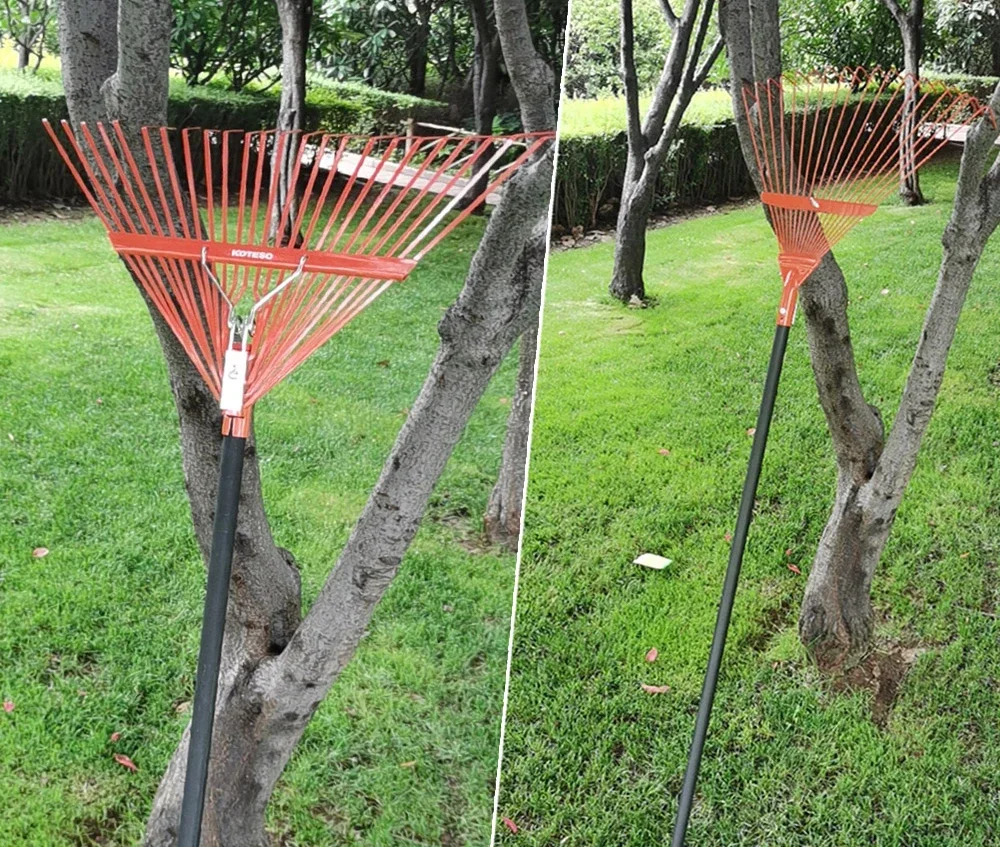 Deciduous rake dead leaf iron gardening leaf rake garden dead grass cleaning