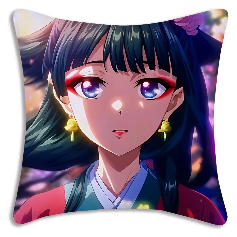 The Apothecary Diaries maomao Pillow Covers Cartoon Sofa Decorative Home Double-sided Printing Short Plush Cute Cushion Cover 6