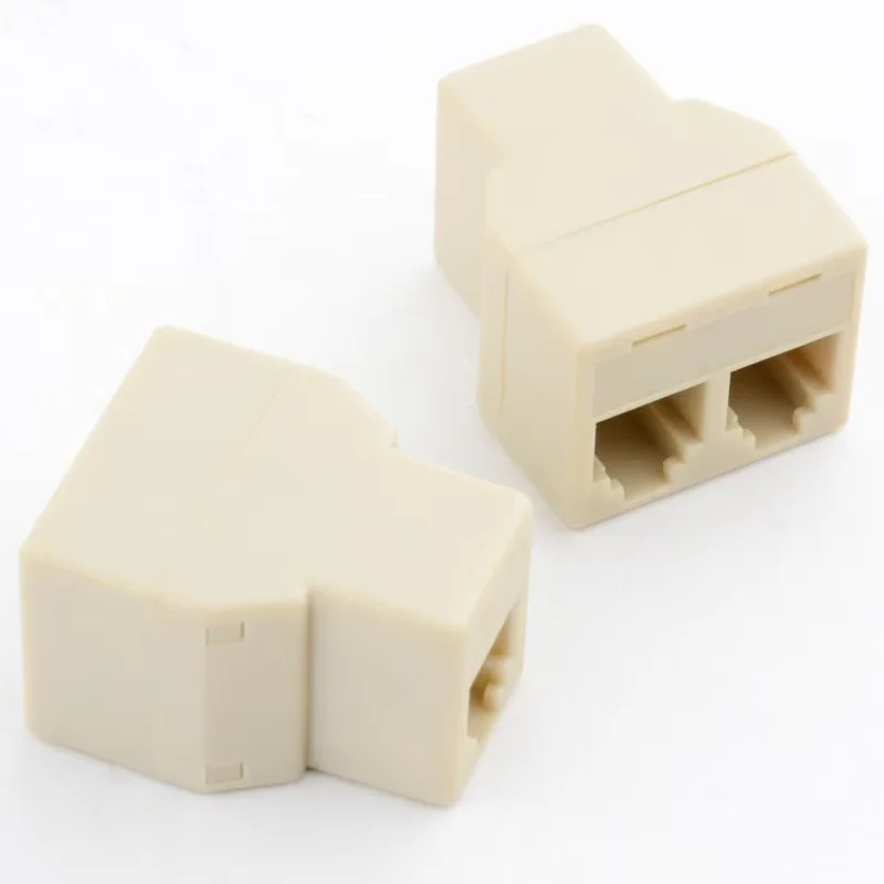 RJ45 네트워크 케이블 분배기 1:2 커넥터 네트워크 3방향 헤드 데이터 분배기(이더넷 케이블 연결용)