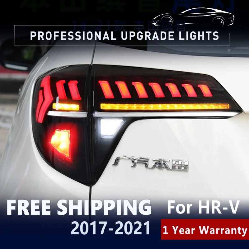 

For Honda HR-V 2014 - 2021 Vezel LED HRV Taillight Car Styling Rear Running Lamp Brake Reverse Moving Turning Signal