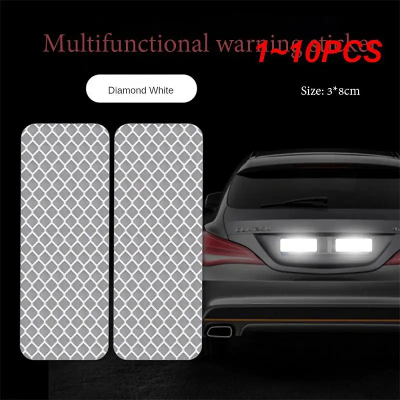 

1~10PCS Car Bumper Reflective Stickers Reflective Warning Strip Secure Reflector Stickers Decals