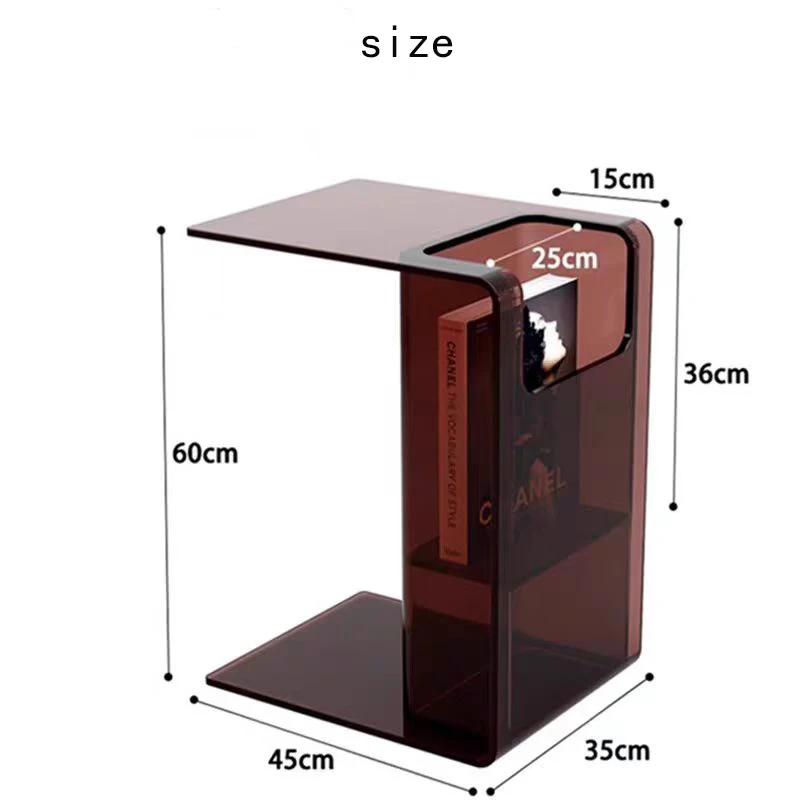 طاولة جانبية عصرية من الأكريليك لغرفة المعيشة، طاو...