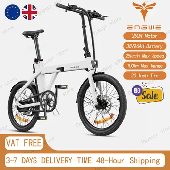 Bicicletta Elettrica ENGWE P20 Batteria al Litio 36V9.6AH Motore Brushless 250W Bici Elettrica Pieghevole in Lega di Alluminio per Adulti