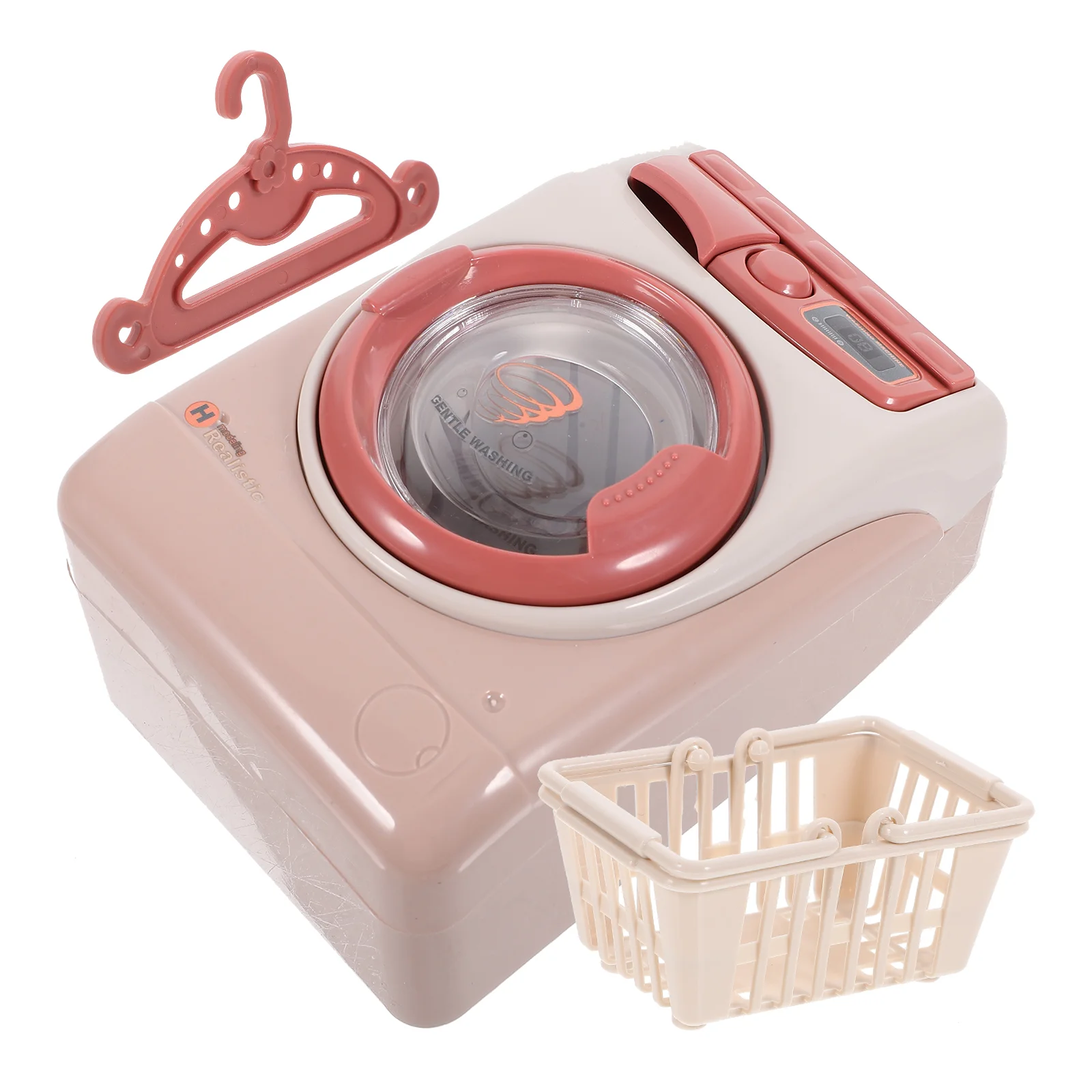 Play House Washing Machine Pretend Toy Toys Toddler Mini Portable Electric Plastic Playing 4
