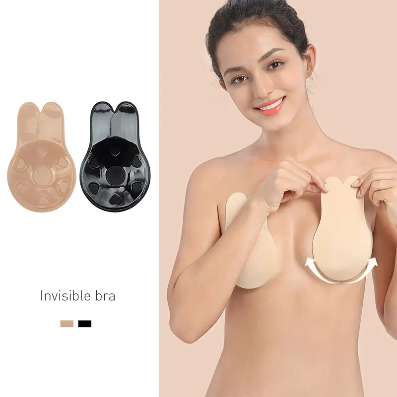 Sexy Underwear Women Sports Bra Women Breast Lifting Stickers Push Up Bras Silicone Invisible Chest Strapless Breast Rabbit Lift Up Tape Nipple Cover Bra Pads