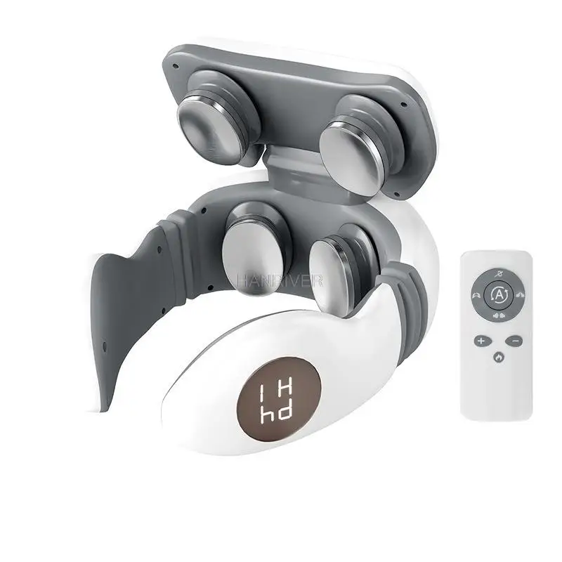 Halswirbelsäule massager vier kopf hals massage instrument instrument puls drahtlose fernbedienung lade zervikale instrument