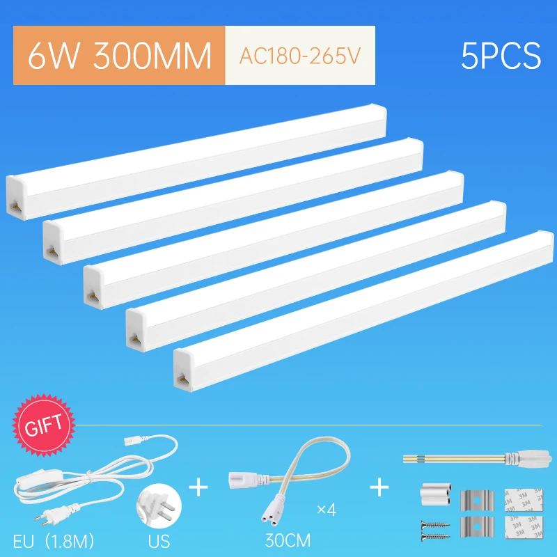 5 PCS 6W And Plug