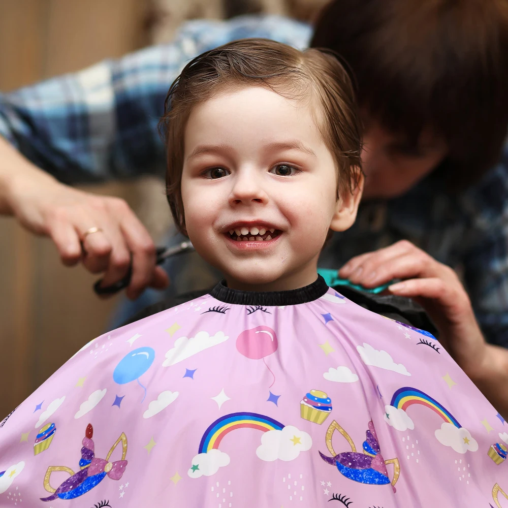 Barber Haircut Anti static Salon Haircut Cape Kids Child Styling Smock Cover Waterproof Household Apron Styling Tools