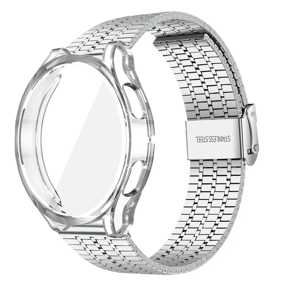 Enhanced Protective Stainless Steel Strap with TPU Bumper Case