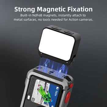 Vlogging Light Mini LED Action Camera Luce video Illuminazione fotografica magnetica per DJI OSMO ACTION 6 Accessori per gabbie per fotocamera