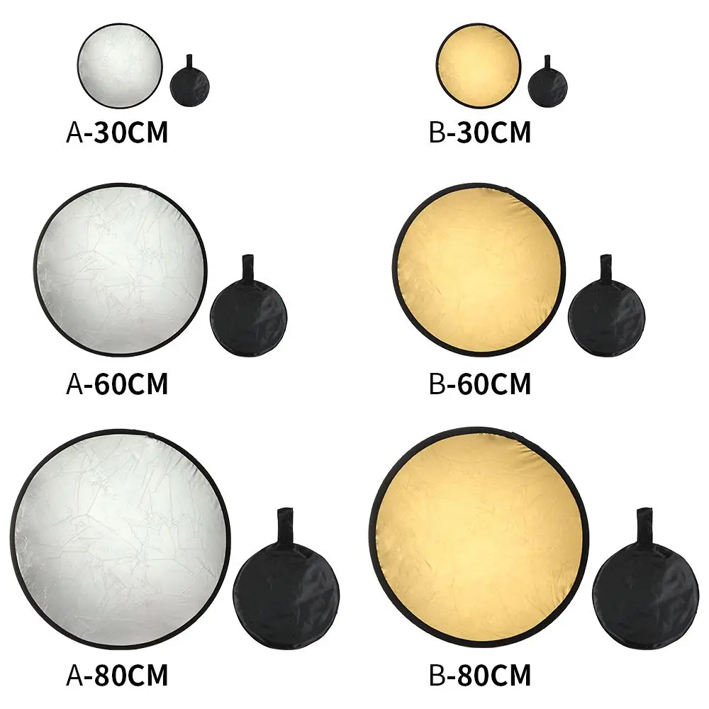 Round Shape Portable Soft Light Board Multi Color Photography Fill Light Board Small Reflector Diffuser Reflector