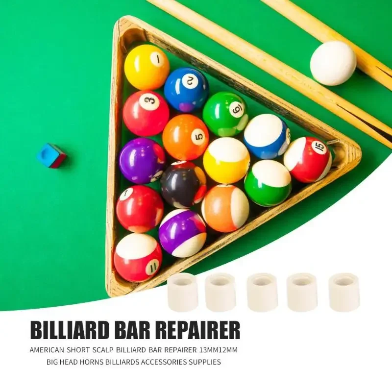 White ABS Billiards Snooker Ferrules for Pool Cue Repair