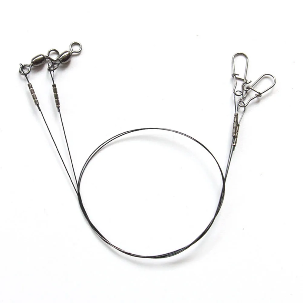 7x7 Fishing Leader Line 2x Fishing Wire Leader Line With Swivel Duo-Lock Snap For PredatoryFish Bite-proof Parts