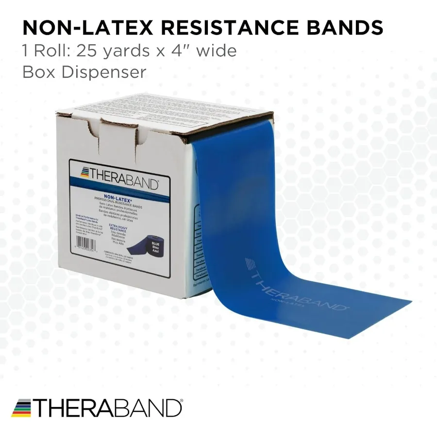Resistance Band 25 Yard Roll, Non-Latex Professional Elastic Stretch Bands for Upper & Lower Body Exercise Workouts, Physical Th