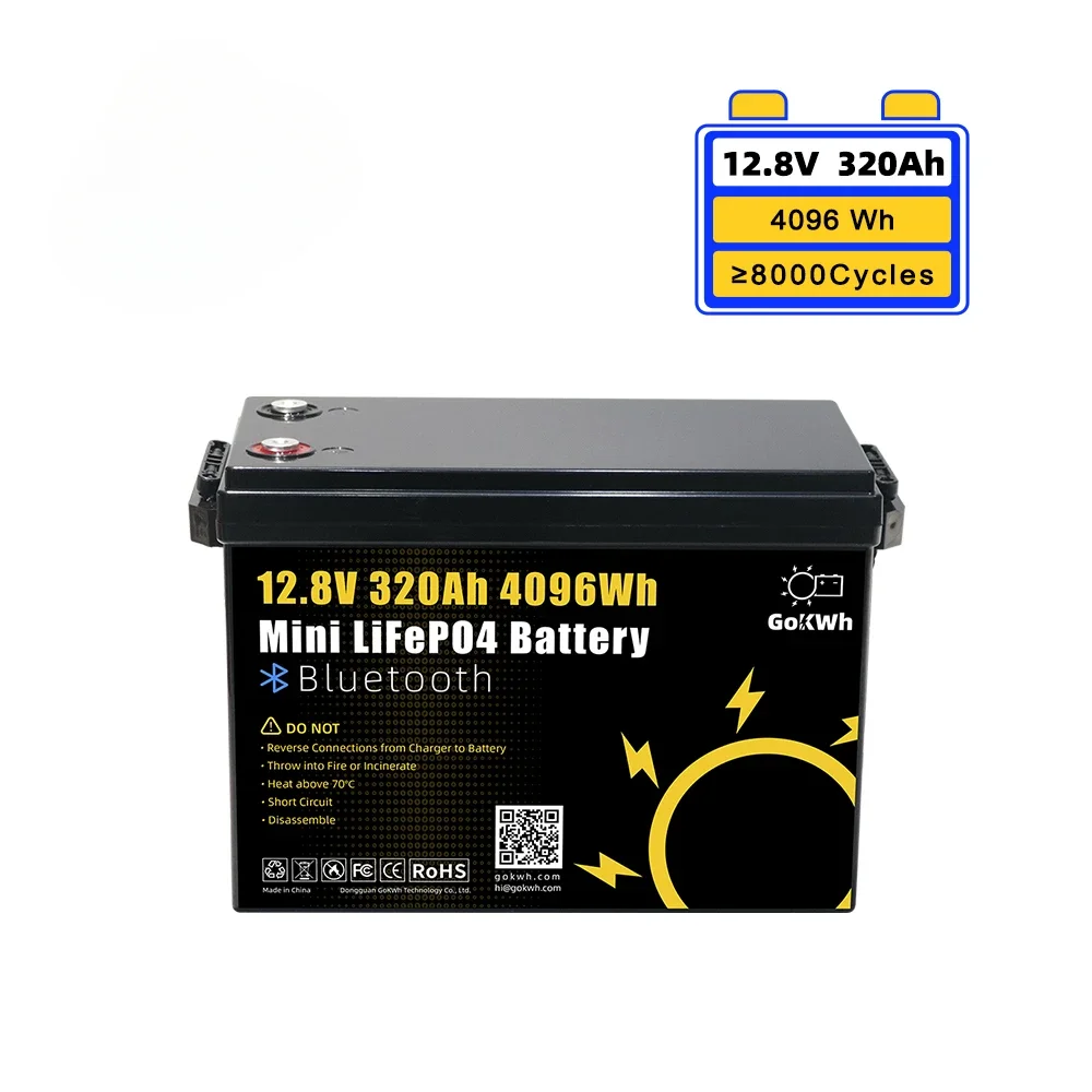 Waterproof 280Ah 12V LiFePO4 Lithium Iron Phosphate Battery 12.8V LFP For RV Camping Car Ship Boat Yacht Power Battery