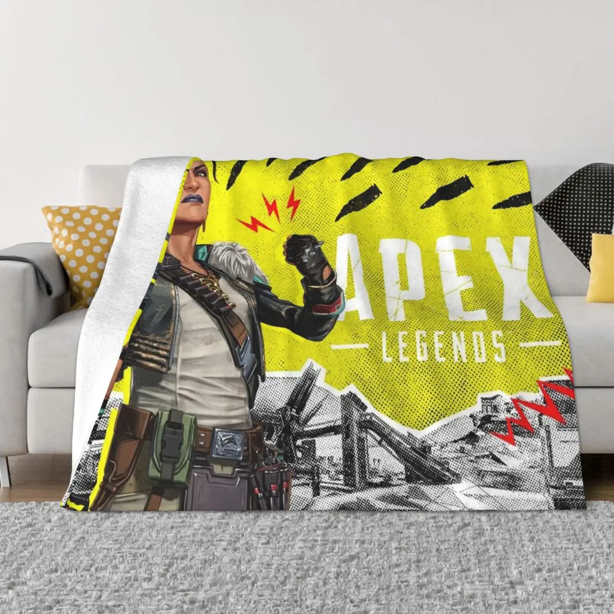 

Шерстяное Одеяло Valkyrie Apex Legends, винтажный плед из Гибралтара для дома, покрывало 125*100 см