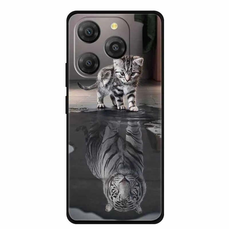 Black Lion & Wolf Silicone Soft Phone Case - Sleek Back Cover