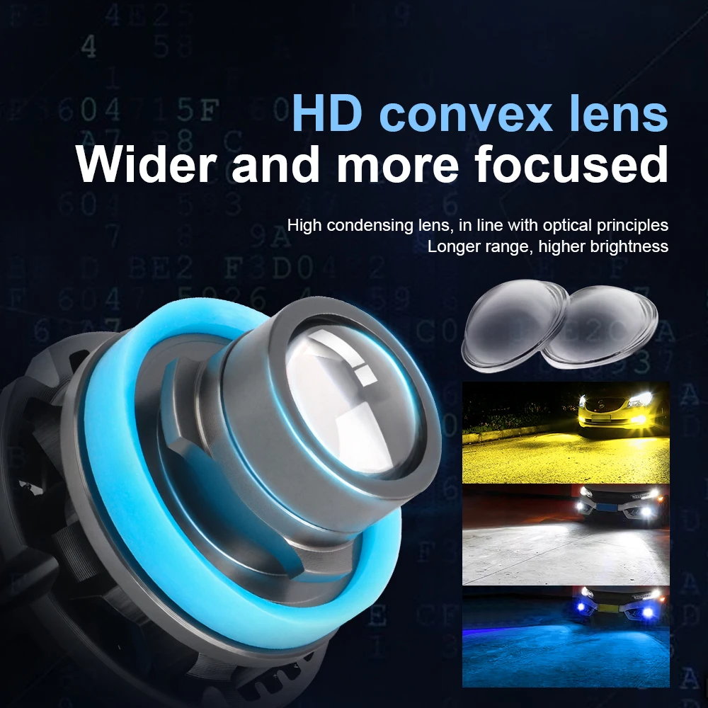 LED Headlight Automotive H7 9006 Laser Headlight Bulbs Canbus H11 9005 HB3 Projector Auto Fog Lights 3000K 6000K 8000K Modification LED Lights