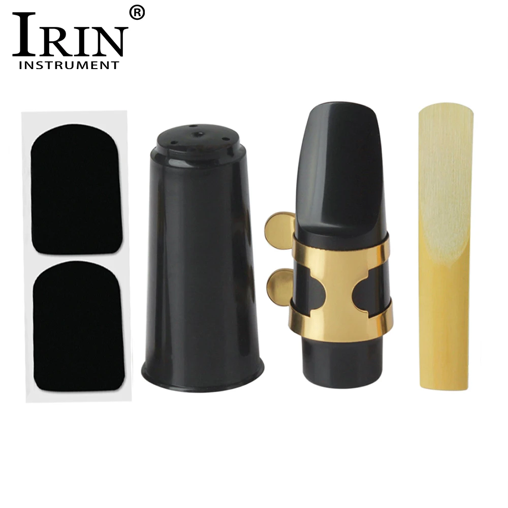 Saxophone Mouthpiece IRIN Alto Tenor Soprano ABS Sax Mouthpiece Cap Metal Buckle Reed Woodwind Instrument Accessories