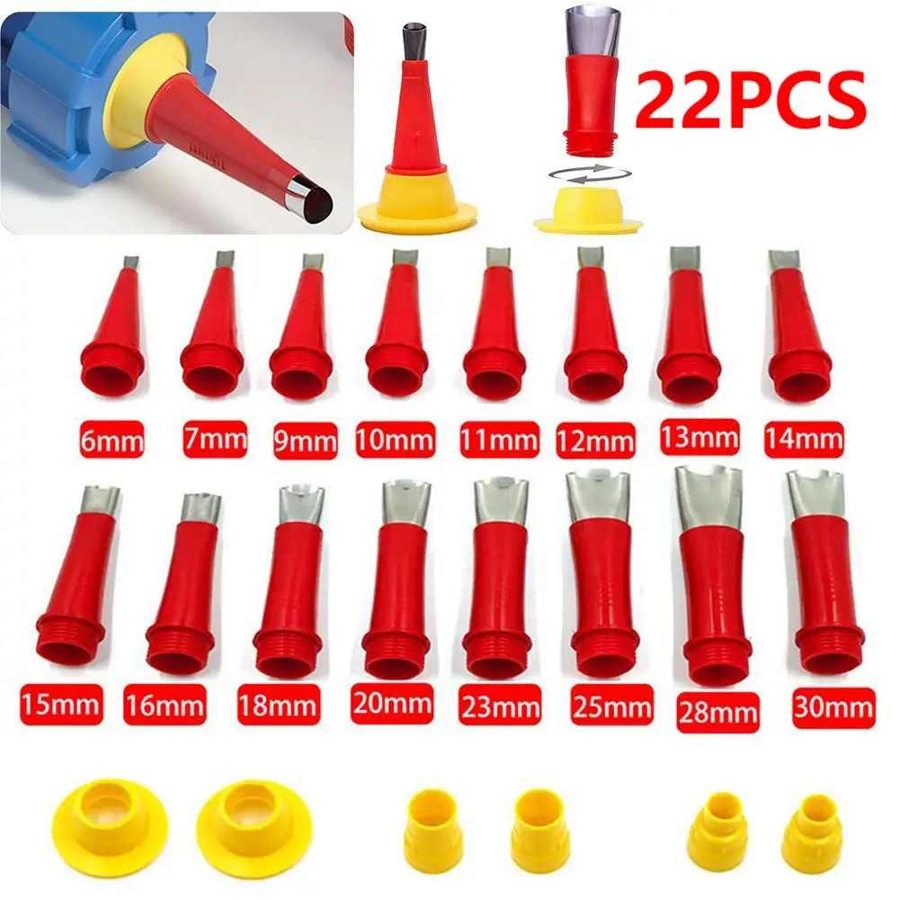 Stainless Steel Caulk Nozzle Applicator 22PCS