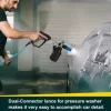 Foam Cannon Dual Connect Adapter 1/4" Quick Connect Metal Dual Head for Pressure Washers Fits EU & US Systems Includes 7 Nozzles 2