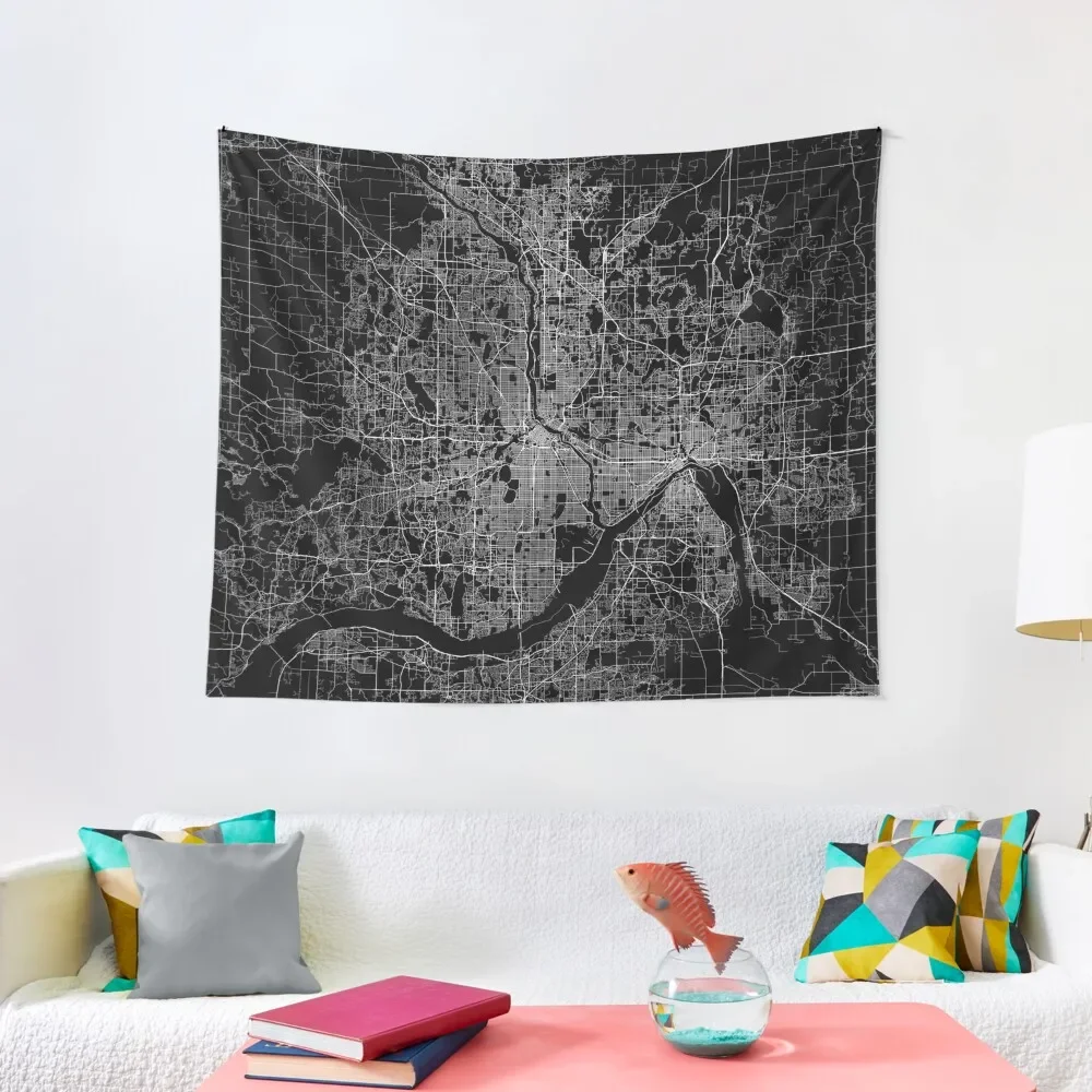 

Minneapolis map Minnesota Tapestry Aesthetic Room Decoration Home Decor Aesthetic Tapestry