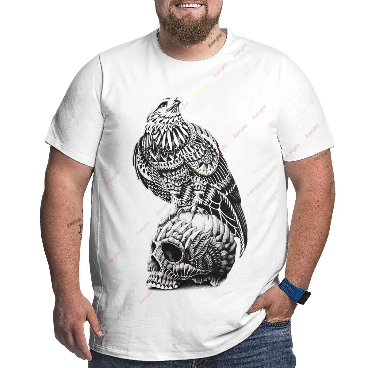 

Футболка мужская с 3D-принтом черепа и ужасов, персонализированная рубашка в стиле хип-хоп, повседневный топ с круглым вырезом и коротким рукавом, уличная одежда