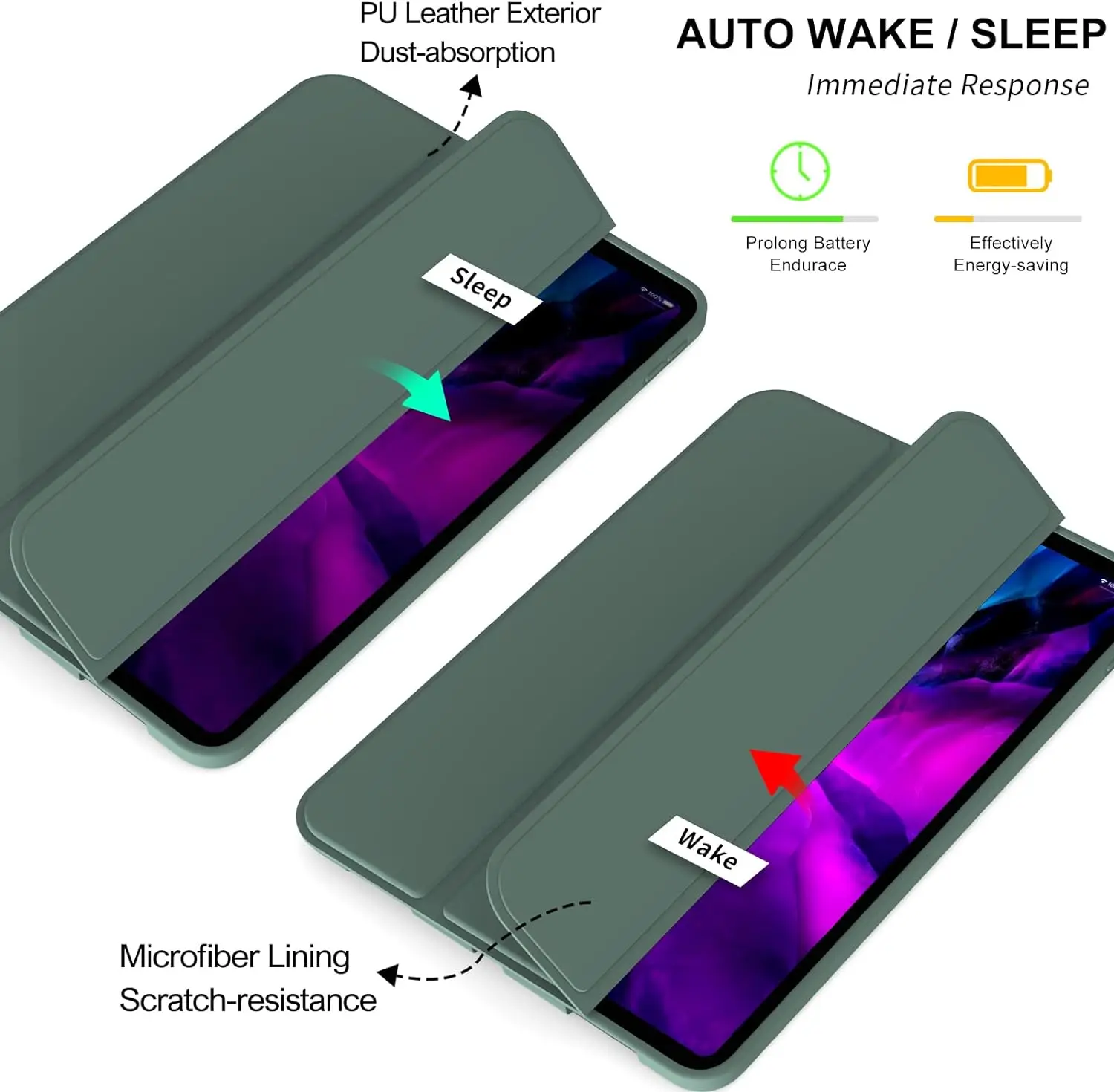Premium Magnetic Flip Case for Tablets - Smart Protective Cover