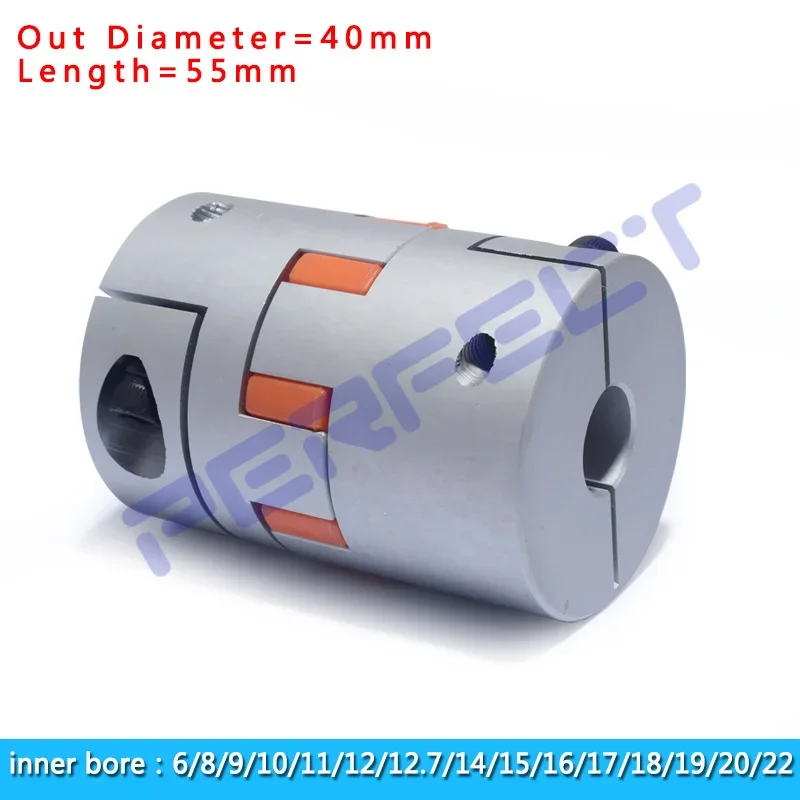 D40L55 Plum Coupling Star Engraving Machine Servo Motor Coupler Inner Hole 6/8/9/10/11/12/12.7/14/15/16/17/18/19/20/22mm
