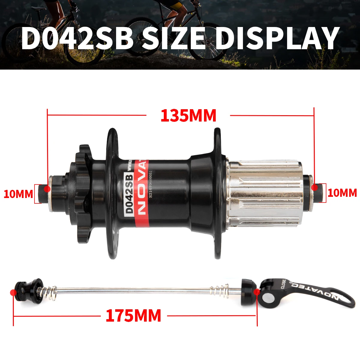 Novatec 자전거 허브 D041SB D042SB 스틸 FreeHub MTB 자전거 허브 디스크 브레이크 박스 휠 허브, 32 홀 호환 8/9/10/11 속도