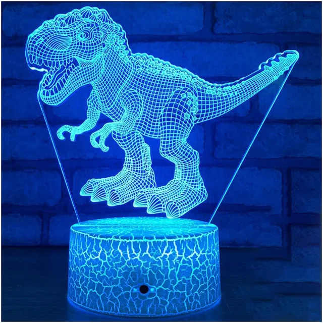 Cartoon Dinosaur Figurine 3D LED Light Children LED Night Light USB LED  Table Lamp for Bedroom Decoration Chirstmas Gift - AliExpress