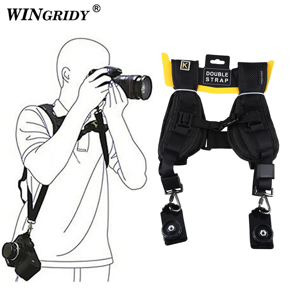 

SLR camera shoulder strap/strap Quick shooter double-machine strap K-mark shoulder strap Quick release plate Quick-shooter doubl