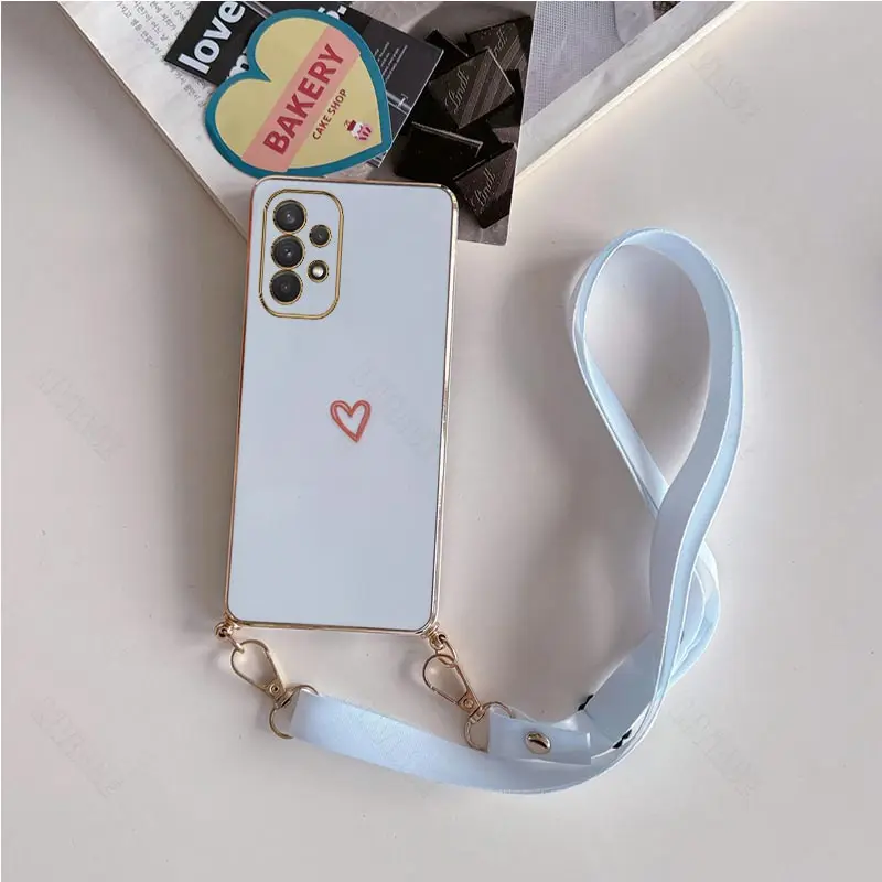 Stylish Crossbody Lanyard Strap Phone Case with Protective Cover