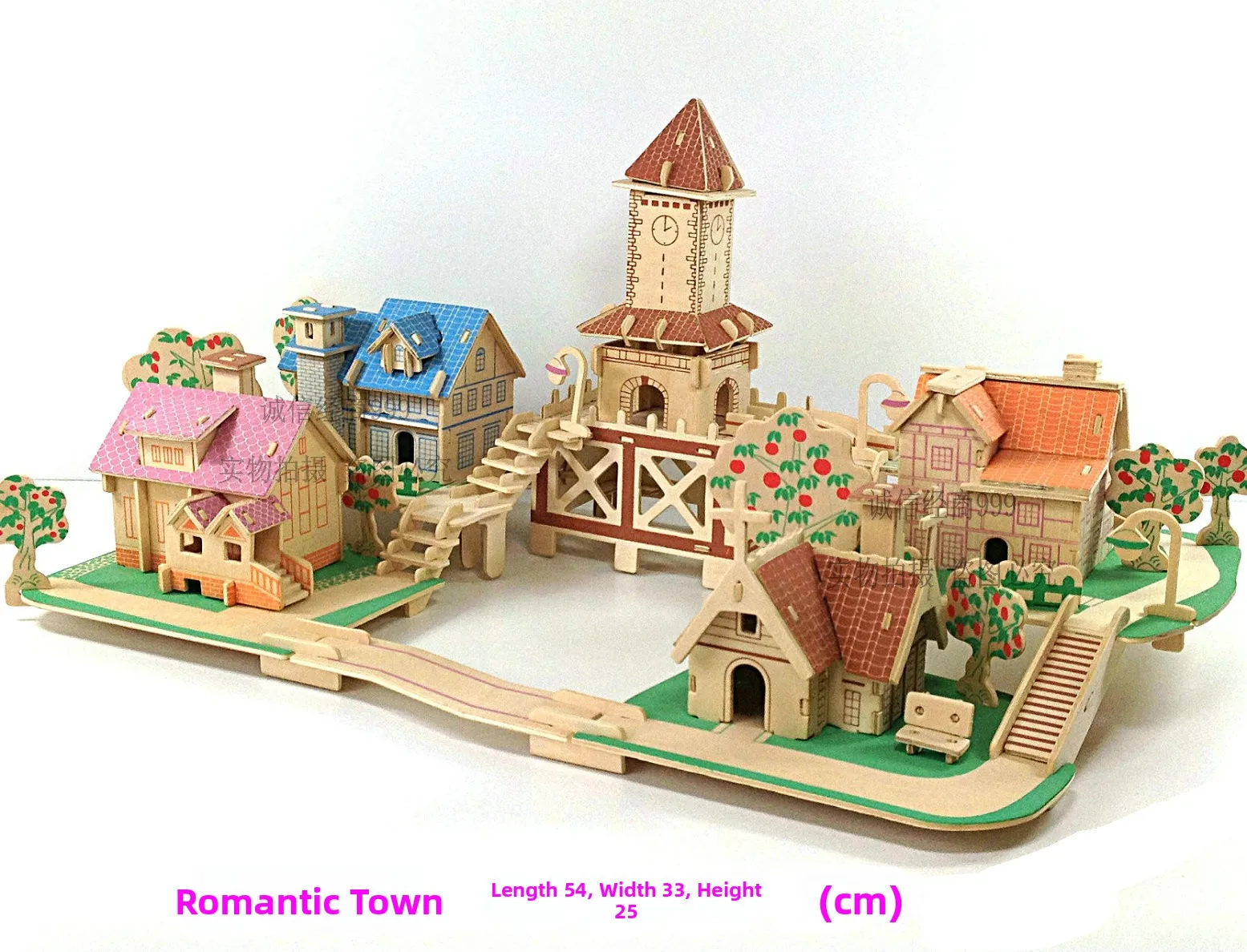 Wooden 3D Simulation Model Villa House DIY ature Playhouse Assembly Toy Eonal Pretend Play Dollhouse Furniture