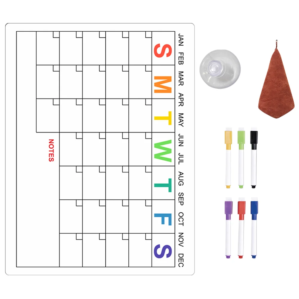 

Magnetic Schedule Plan Board Erasable Weekly and Monthly Note Message Refrigerator Pvc Whiteboard Sticker Fridge Dry Erase for