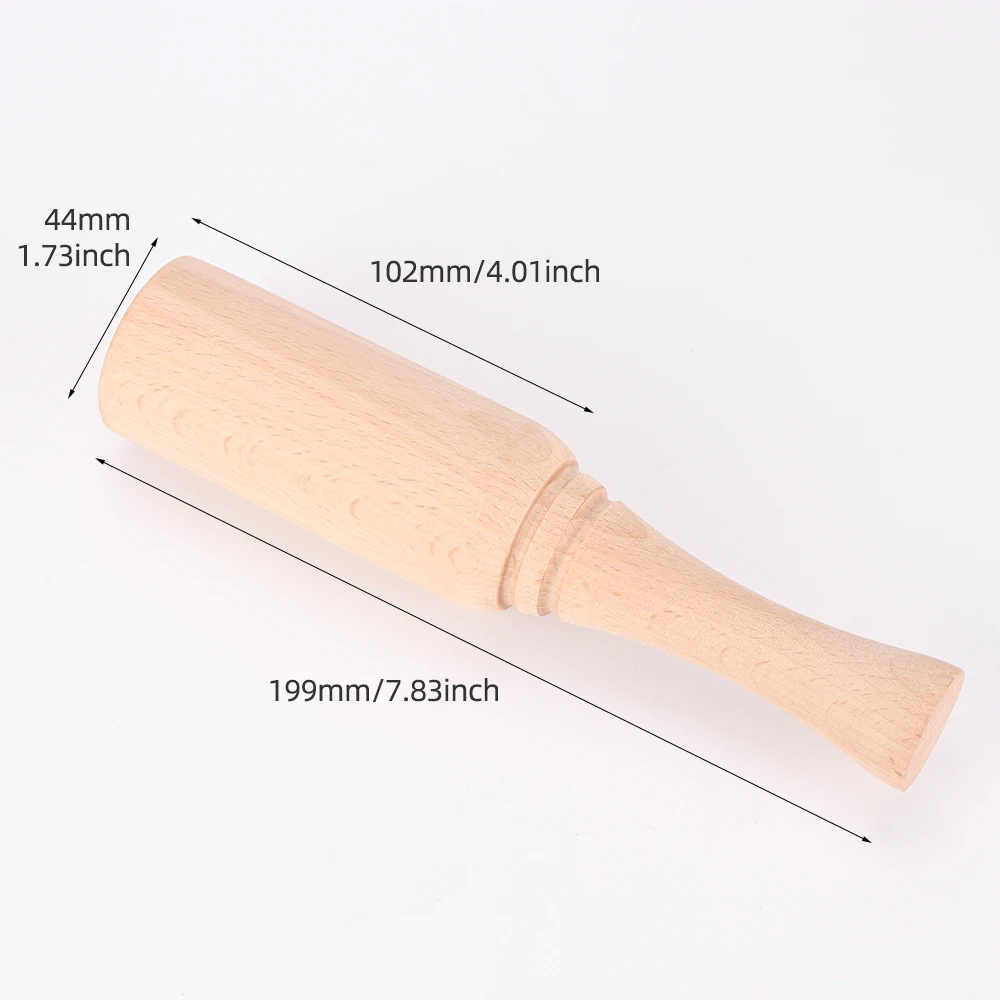 Leather Carving Hammer QJH Leather DIY Beech Round Hammer T Hammer Hardwood Wood Carving Leather Carving Log Hole Punching Printing