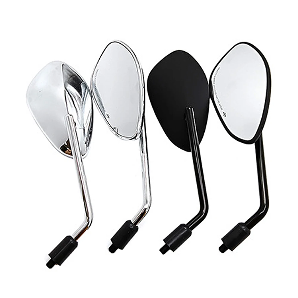 8 10MM Motorcycle Rearview Mirror Black Chrome Motorcycle Mirrors Universal For Kawasaki Z800