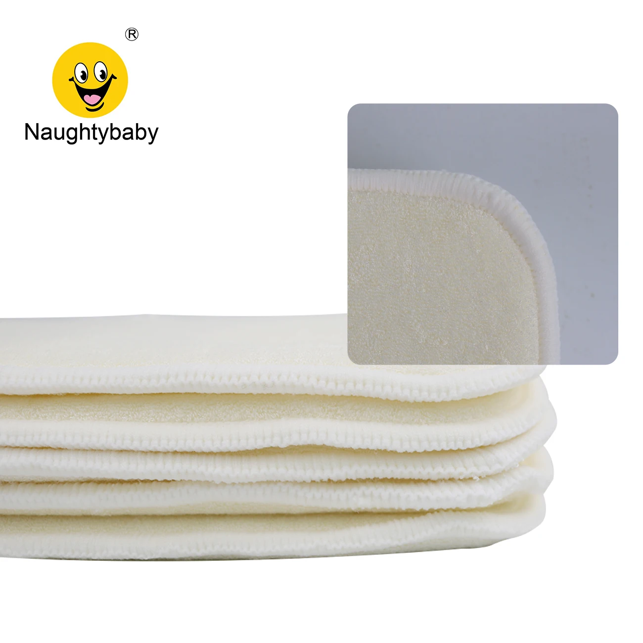 Naughtybaby cloth diaper insert bamboo terry insert 4layer for nappies Soft for baby use 50pcs/lot