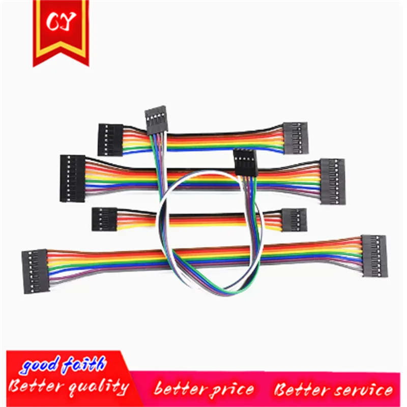 5PCS 2.54 Wire 2.54MM Dupont Line female to female 1P2 3 4 5 6 7 8 9 10