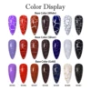 12PCS Crackle Nail Polish Gel Set Red Black Cracking Nail Lacquer Quick Dry Gel Hybrid With Base Top Coat  Manicure Varnish Kit 2