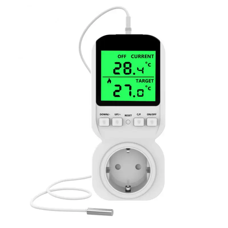 LED Digital Thermoregulator Temperature Sensor Timer Socket Smart thermostat  220V switch EU Control Thermostat For Heating - AliExpress