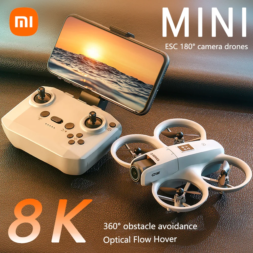 D16 Mini Drone with HD 4K Camera Pocket Small Drone Vlog Aerial Dron for Beginner Kids