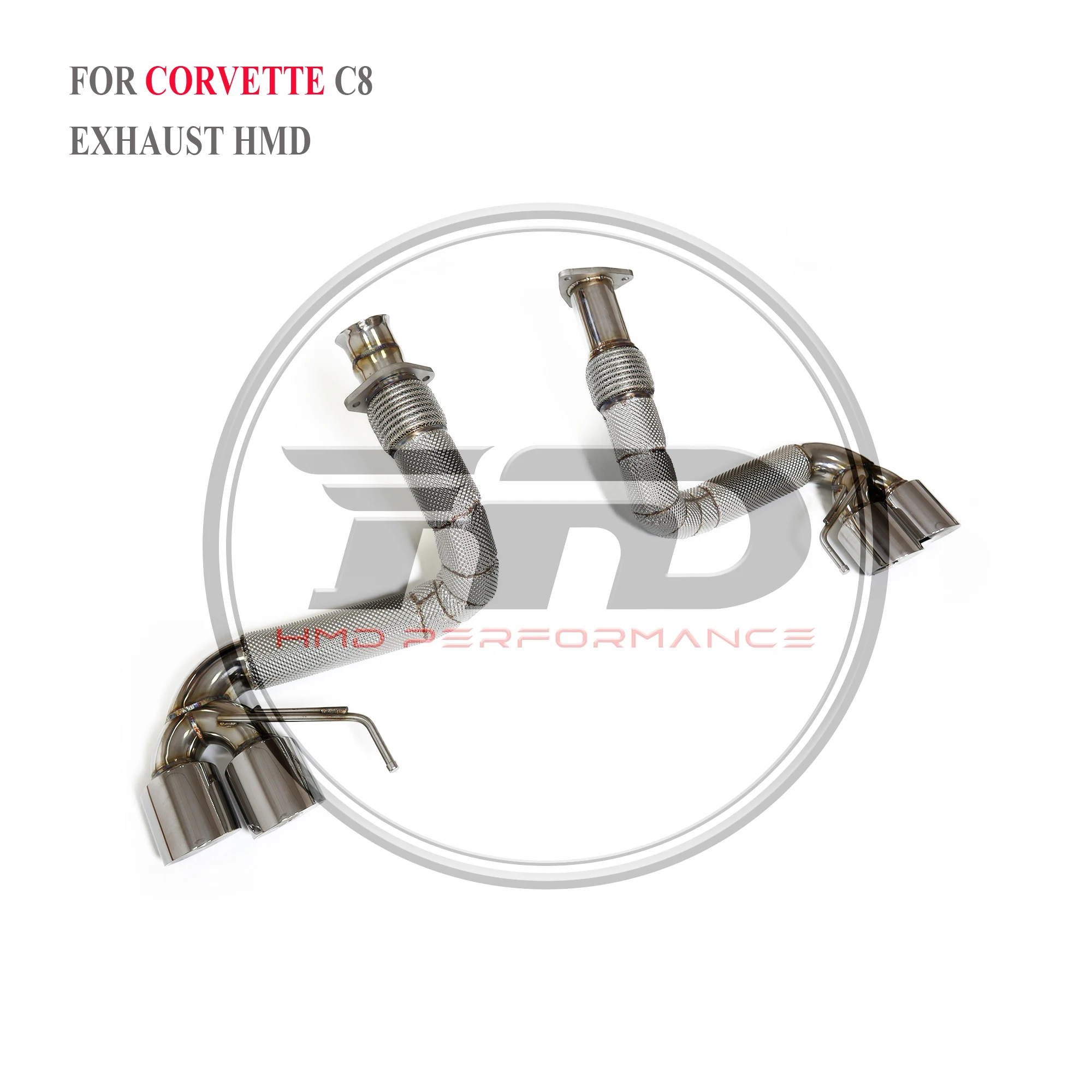

HMD Stainless Steel Exhaust System Performance Catback for Chevrolet Corvette C8 Without Valve Straight Pipe