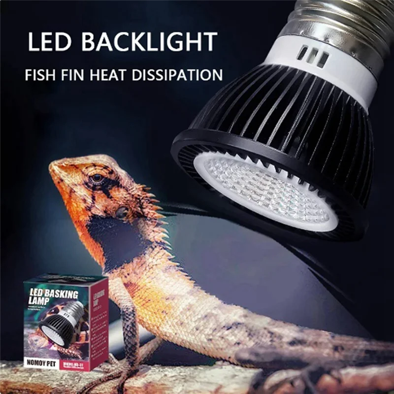 Energy-Saving Eye Protection Led Lamp Pro Turtle Lizard Mane Lion Ultraviolet Calcium Lamp Sun Plastic 1 PCS