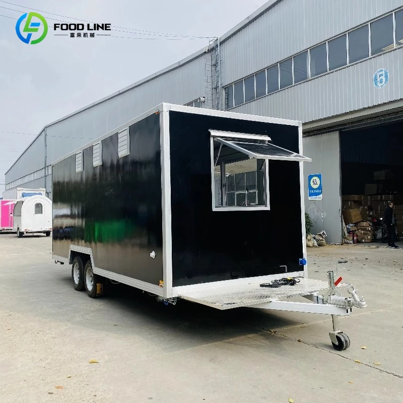 Attrezzatura per catering completa da 12 piedi Carrello per alimenti Carrello per alimenti per hot dog Rimorchio per alimenti personalizzato USA con attrezzatura da cucina completa per ristorante - immagine 3