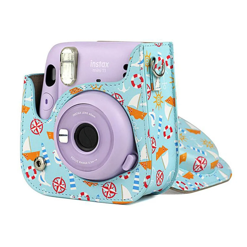 waterproof camera bag Shoulder Camera Protective Case Colorful Patterns Leather Camera Bag For Fujifilm Instax Polaroid Mini11 Mini 11 Case Handbags camera backpack for women